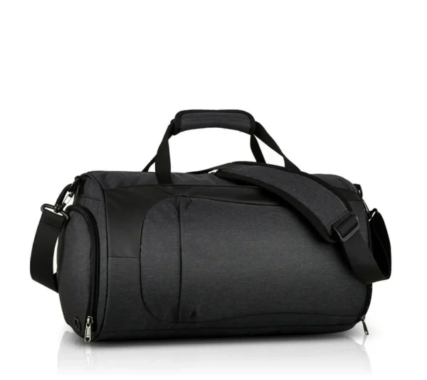 Mochilas deportivas , un bolso circular con doble correa, una de ellas es ajustables de color negro, y cierres de color negro.