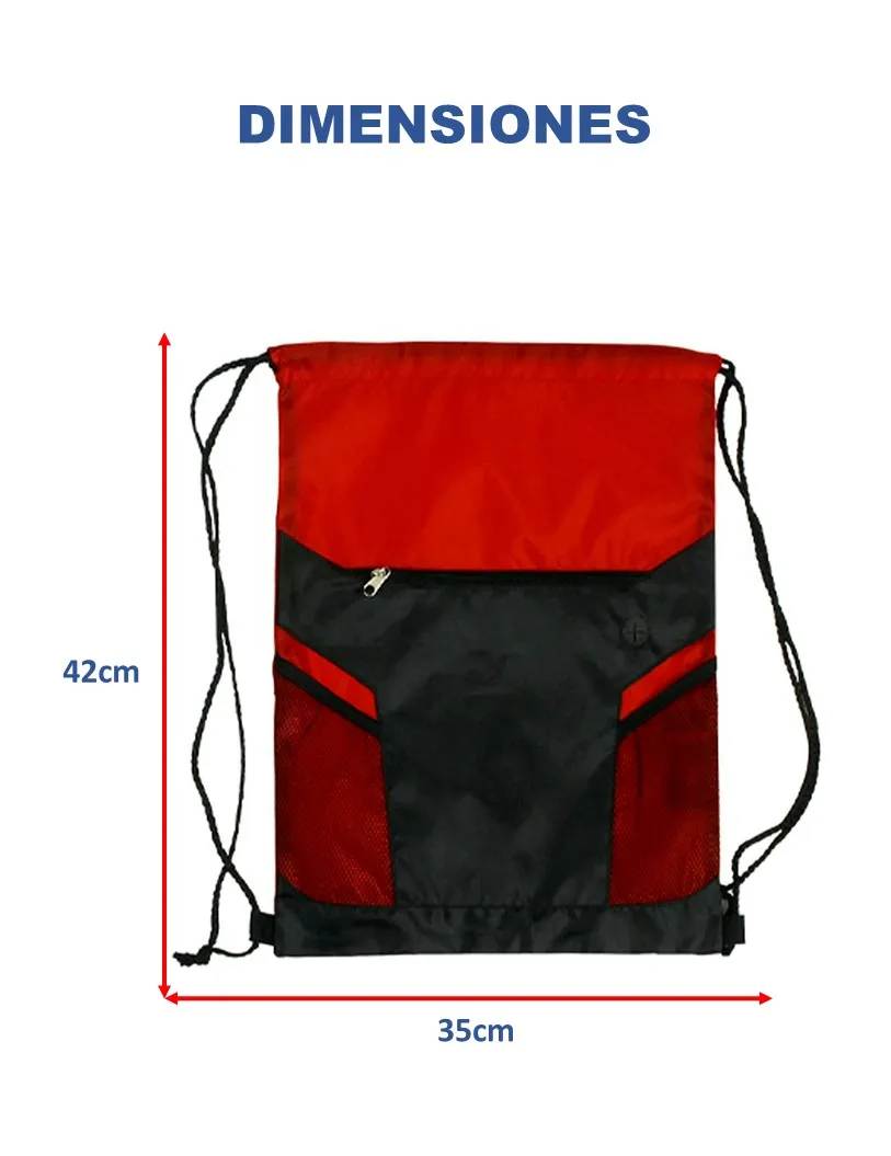 Cotiza la Mochila Deportiva Tipo Saco Emile desde 30 piezas. Ideal para empresas, promociones y eventos corporativos.