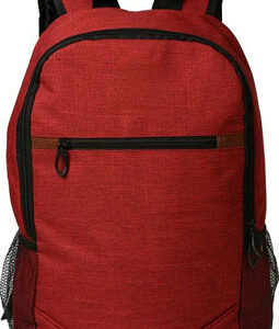Mochila con vista al frente en color rojo