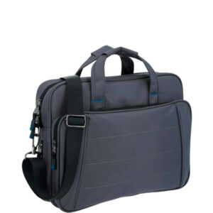 Mochila porta laptop Ciak en gris oxford estilo portafolio, ideal para transportar tu laptop con elegancia y protección.