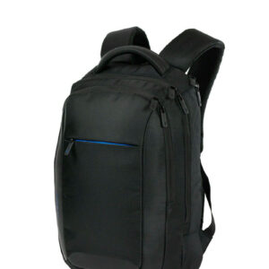 Mochila porta laptop Daire negra, diseñada para ofrecer protección y comodidad mientras transportas tu laptop y otros esenciales.