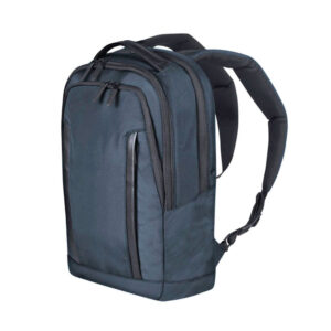Mochila porta laptop Esdras en azul oscuro con detalles en azul medianoche, perfecta para proteger y transportar tu laptop con estilo.