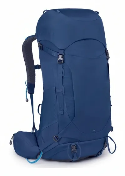 Las mejores mochilas de senderismo son grandes, tiene varios bolsos, son cómodas, esta mochila es azul