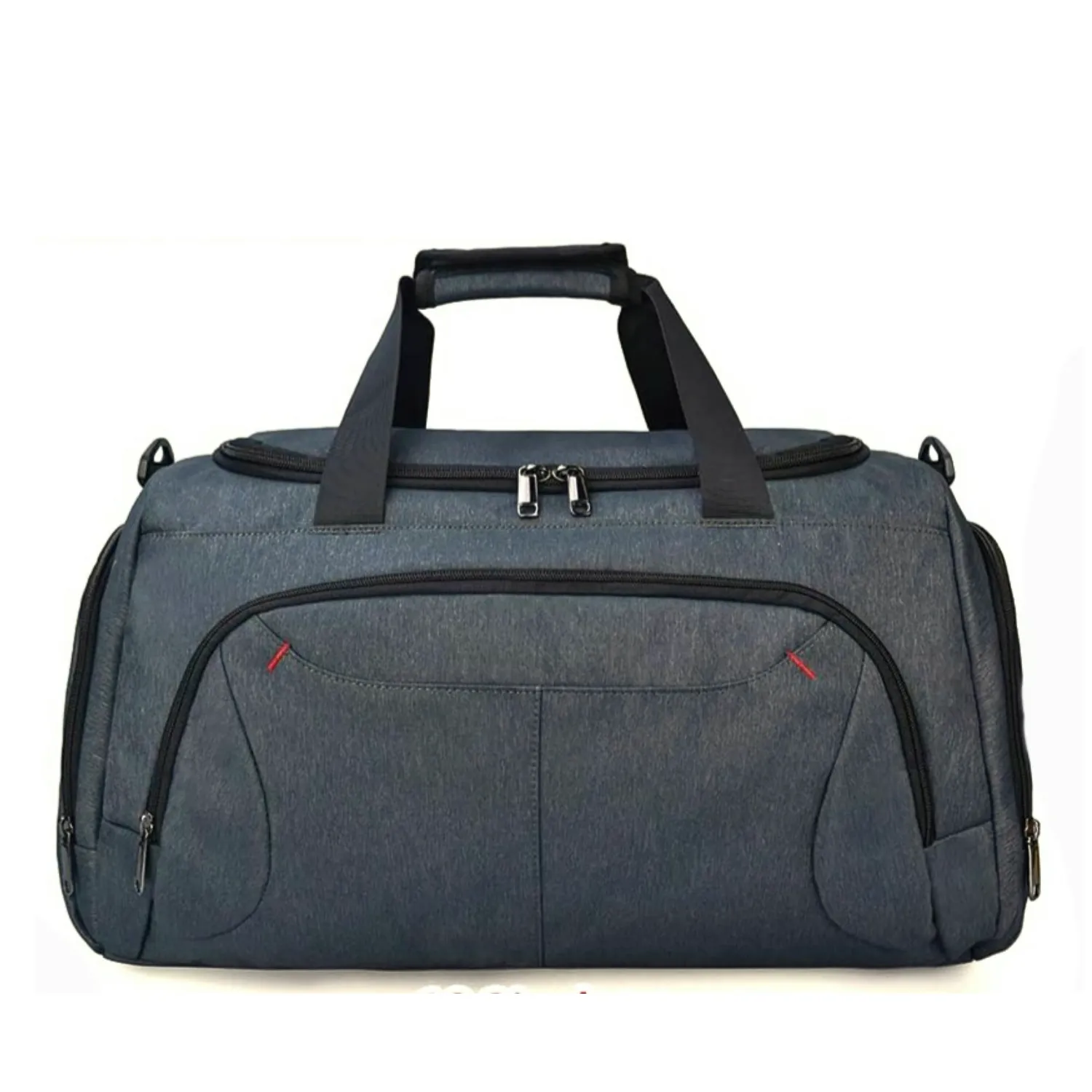 Gray duffle bag related to customs tariffs.