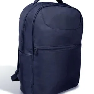 The navy blue Etzeme School Backpack shows its smart two-level design and durable fabric in a three-quarter view. Find the perfect school backpacks | Durability and comfort ETZEME SCHOOL BACKPACK